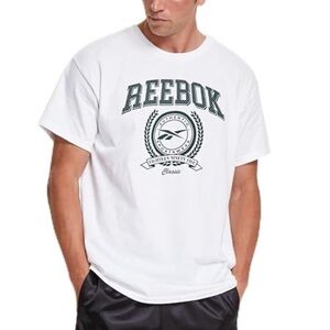 Reebok White Short Sleeve Tee Shirt Classic Crew Neck Size XXL New With Tags⭐️